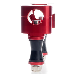 Anti Vibration Handlebar Clamp for 1-1/8 Inch Fat Bars CNC Billet Aluminum ATV Steering Stem Mount 100mm Bolt Spacing for Aftermarket ATV Stems (Red)