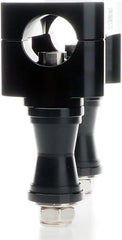 Anti Vibration Handlebar Clamp for 1-1/8 Inch Fat Bars CNC Billet Aluminum ATV Steering Stem Mount 100mm Bolt Spacing for Aftermarket ATV Stems (Black)