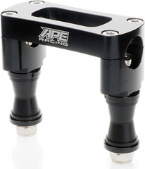 Anti Vibration Handlebar Clamp for 1-1/8 Inch Fat Bars CNC Billet Aluminum ATV Steering Stem Mount 100mm Bolt Spacing for Aftermarket ATV Stems (Black)
