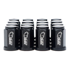 7075-T6 Aluminum Lug Nuts M10x1.25mm 17mm Hex Head Flat Base (Pack of 16) For ATV Quads
