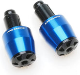 Motorcycle Handlebar Ends - APE RACING Universal Billet Aluminum Bar End Cap Plugs Weights For 7/8" bars or 1 1/8" Fat Bars Fit Any Motorcycle Dirt bike Scooter with Hollow Handlebars (Blue)