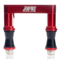 Anti Vibration Handlebar Clamp for 1-1/8 Inch Fat Bars CNC Billet Aluminum ATV Steering Stem Mount 100mm Bolt Spacing for Aftermarket ATV Stems (Red)