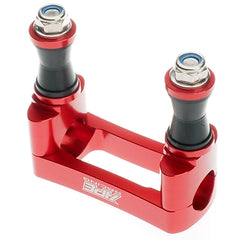 Anti Vibration Handlebar Clamp for 1-1/8 Inch Fat Bars CNC Billet Aluminum ATV Steering Stem Mount 100mm Bolt Spacing for Aftermarket ATV Stems (Red)