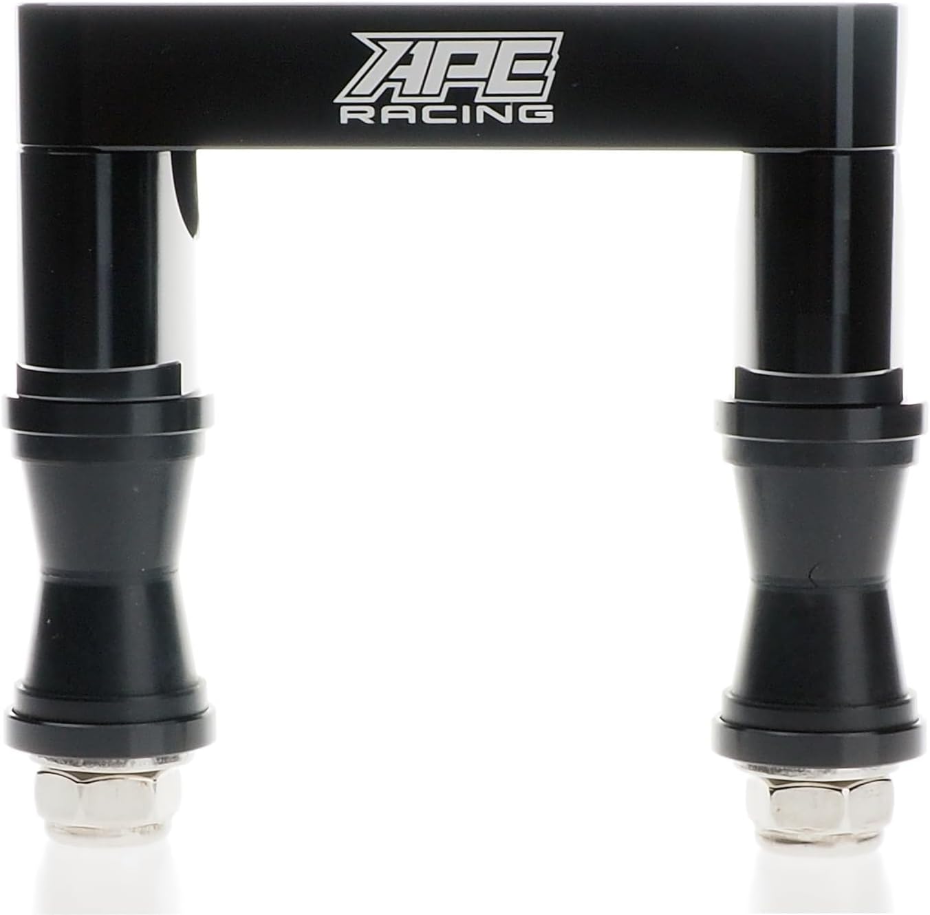 Anti Vibration Handlebar Clamp for 1-1/8 Inch Fat Bars CNC Billet Aluminum ATV Steering Stem Mount 100mm Bolt Spacing for Aftermarket ATV Stems (Black)