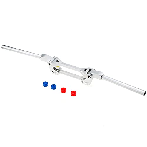 APE RACING 7/8" 22mm Flex Handlebar For Adventure Motorcycle Dirt bike MX ATV Quad (Silver)