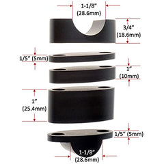 APE RACING Billet Aluminum Handlebar Risers Adjustable Raise Height for 1 1/8" 28.6mm Bars Motorcycle ATV Dirt Bike Quad (1-1/8", Black)