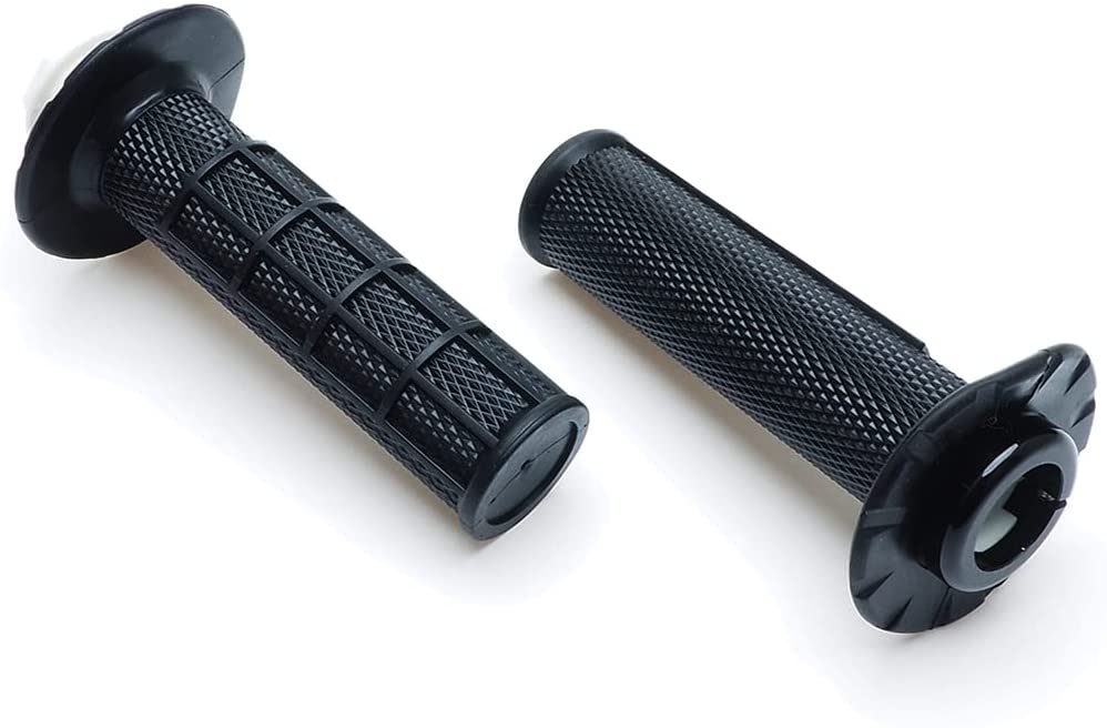 APE RACING Anti-Slip Lock-on Twist Throttle Handlebar Grips for Motorcycle Dirt bike Motocross (Black)